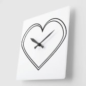 Carrée Horloge de coeur (Angle)