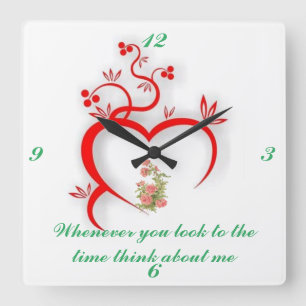 Carrée Horloge de cuisine