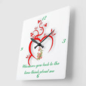 Carrée Horloge de cuisine (Angle)