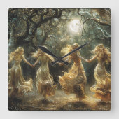 Carrée Horloge de danse de la déesse de la lune (Recto)