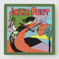Horloge de Decco d'art de Fest de jazz