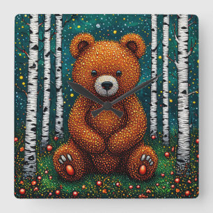 Carrée 🧸 Horloge de décoration de chambre de nurserie ou