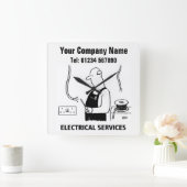 Carrée Horloge de dessin des services électriques (Maison)