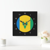 Carrée Horloge de drapeau de Vincentian de saint (Maison)