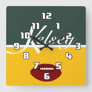 Carrée Horloge de football Limon Kelsey