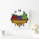 Carrée Horloge de fruits (Maison)