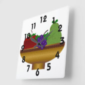 Carrée Horloge de fruits (Angle)