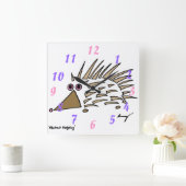 Carrée Horloge de hérisson Abstraite (Maison)