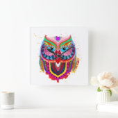 Carrée Horloge de hibou (Maison)