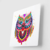 Carrée Horloge de hibou (Angle)