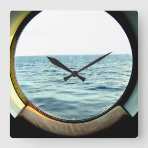 Carrée Horloge de hublot de bateau