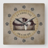 Carrée Horloge de la carte 😸 (Recto)