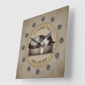 Carrée Horloge de la carte 😸 (Angle)
