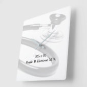 Carrée Horloge de la décoration murale du cabinet (Angle)