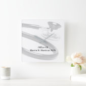 Carrée Horloge de la décoration murale du cabinet (Maison)