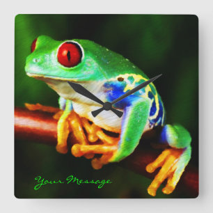 Carrée Horloge de la grenouille 1