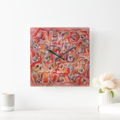 Carrée horloge de la langue des signes (Maison)