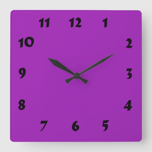 Carrée Horloge de la laveuse lumineuse numérique modifiab (Recto)