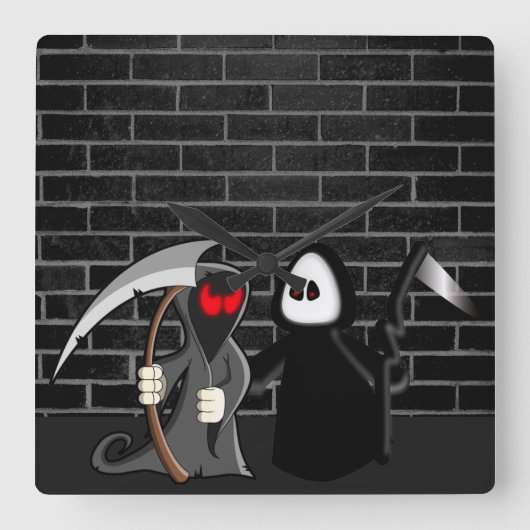 Carrée Horloge de la mort de la Faucheuse (Recto)