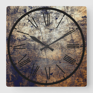 Carrée Horloge de la paroi de pierre