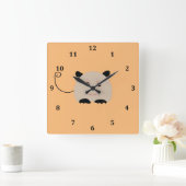 Carrée Horloge de la souris pour la chambre d'enfant (Maison)