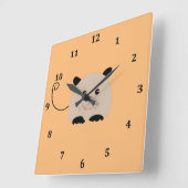 Carrée Horloge de la souris pour la chambre d'enfant (Angle)