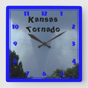 Carrée HORLOGE DE LA Tornade Kansas