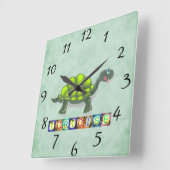 Carrée Horloge de la tortue (Angle)
