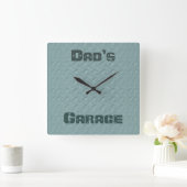 Carrée Horloge de l'atelier couleur personnalisée (Maison)