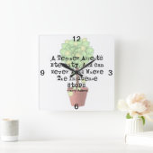 Carrée Horloge de l'enseignant Citation Henry Adams (Maison)