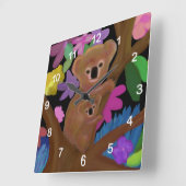 Carrée Horloge de l'habitat de Koala (Angle)
