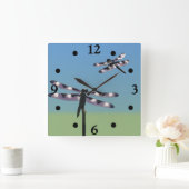 Carrée Horloge de libellule (Maison)
