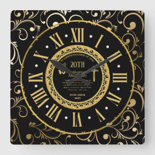 Carrée Horloge de l'ordre de l'anniversaire du prêtre per