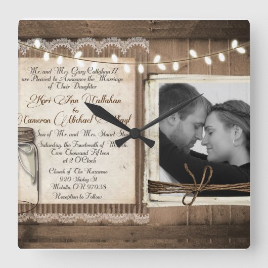 Carrée Horloge de mariage (Recto)