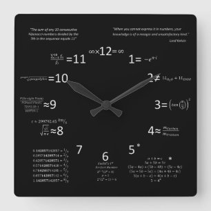 Carrée Horloge de maths