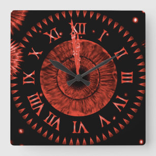Carrée Horloge de minuit Ruby