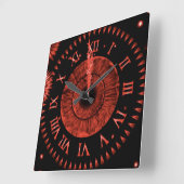 Carrée Horloge de minuit Ruby (Angle)