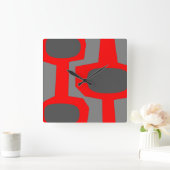 Carrée HORLOGE DE MUR Moderne Mi-Siècle (Maison)