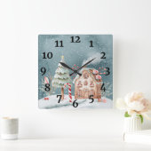 Carrée Horloge de Noël (Maison)