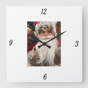 CARRÉE HORLOGE DE NOËL "AWESOME PÈRE NOËL"