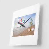 CARRÉE HORLOGE DE NOËL DE PLAGE (Angle)