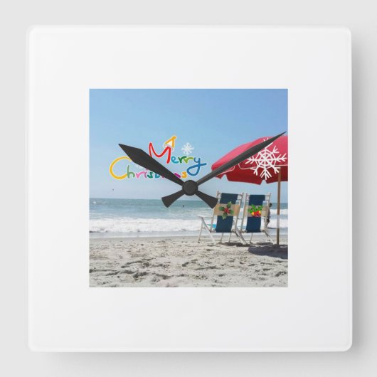 CARRÉE HORLOGE DE NOËL DE PLAGE (Recto)