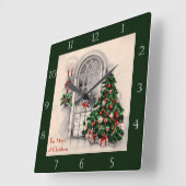 Carrée Horloge de Noël victorienne de fenêtre (Angle)