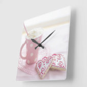 Carrée horloge de paroi attrayante (Angle)