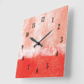 Carrée Horloge de peinture roulée par rouge (Angle)