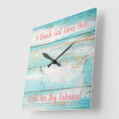 Carrée Horloge De Plage, Fille De Plage, Big Kahuna (Angle)