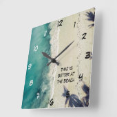 Carrée Horloge De Plage Relaxante (Angle)