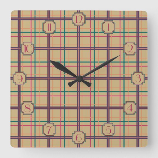 Carrée Horloge de plaid d'été (Recto)