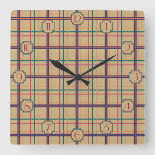 Carrée Horloge de plaid d'été