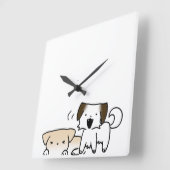 Carrée Horloge de Puppy (Angle)